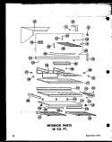 INTERIOR PARTS 18 CU. FT. Diagram and Parts List for TC18J-AG P6017804W G Amana Refrigerator