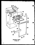 INTERIOR PARTS 18 CU. FT. Diagram and Parts List for TC18J-AG P6017804W G Amana Refrigerator