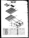 SHELF PARTS Diagram and Parts List for GFS162/MN00  Caloric Refrigerator