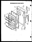 REF DOOR PARTS Diagram and Parts List for GFS208  Caloric Refrigerator