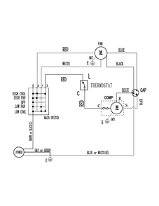 Wiring Diagram Diagram and Parts List for CAE6MR410A17  Crosley Air Conditioner