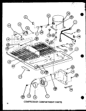 COMPRESSOR COMPARTMENT PARTS Diagram and Parts List for BL20J P7680818W Amana Refrigerator