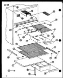 Page 4 Diagram and Parts List for TM18F P7528817W Amana Refrigerator