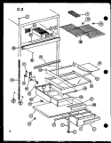 Page 3 Diagram and Parts List for TLI20F P7616403W Amana Refrigerator