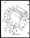 FZ DOOR PARTS Diagram and Parts List for TC18G P7553501W Amana Refrigerator