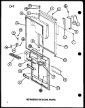 REF DOOR PARTS Diagram and Parts List for TC18G P7553501W Amana Refrigerator