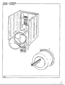 Tumbler Page 2 Diagram and Parts List for 8430A REV E Norge Dryer