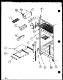 CABINET SHELVING Diagram and Parts List for TZ18Q2G P1156103W G Amana Refrigerator
