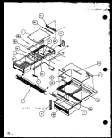CABINET SHELVING Diagram and Parts List for TZ20QL P1156201W L Amana Refrigerator