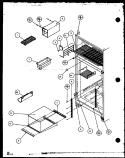 CABINET SHELVING Diagram and Parts List for TZ20QL P1156201W L Amana Refrigerator