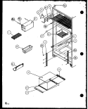 CABINET SHELVING Diagram and Parts List for TZ22QL P1114906W L Amana Refrigerator
