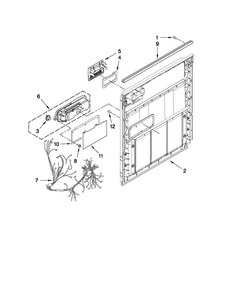 Inner Door Parts Diagram and Parts List for CUD6710XQ2  Crosley Dishwasher