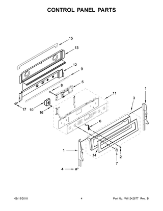 Control Panel Parts Diagram and Parts List for MET8800FZ01  Maytag Range