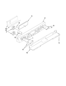 Control Panel Parts Diagram and Parts List for JES8850CAB01  Jenn-Air Range