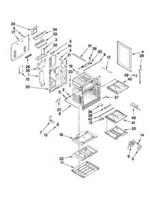 Chassis Parts Diagram and Parts List for JGR8895BDS13  Jenn-Air Range