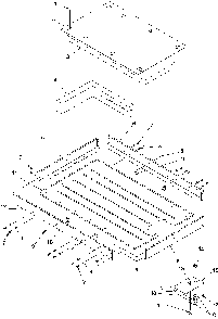 Heater Box Assembly Diagram and Parts List for AKT3000E-P1143725NE  Amana Cooktop