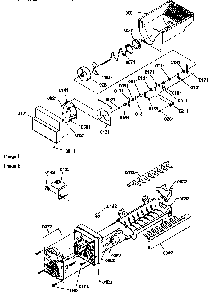 Ice Bucket Auger And Ice Maker Parts Diagram and Parts List for SXD20TL-P1302901WL  Amana Refrigerator