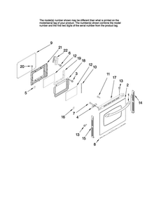 Lower Door Parts Diagram and Parts List for MER6751AAB23  Maytag Range