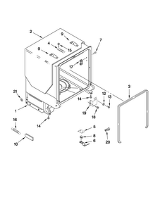 Tub And Frame Parts Diagram and Parts List for MDBH969AWB4  Maytag Dishwasher