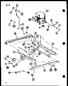 Section 1 Diagram and Parts List for TL20F-P76164-2W  Amana Refrigerator