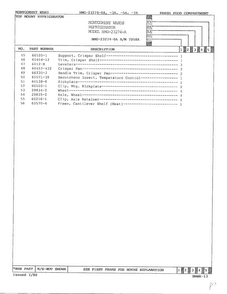 Fresh Food Compartment Page 3 Diagram and Parts List for 23274A  Admiral Refrigerator