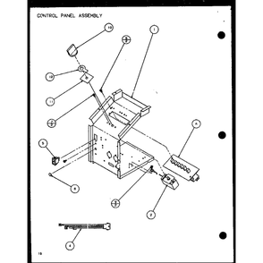 Control Panel Assembly 2 Diagram and Parts List for PTC12400EC P9872415R Amana Air Conditioner