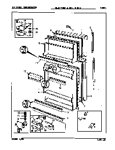 Doors Diagram and Parts List for RB15FA-0AA 8C48A Magic Chef Refrigerator