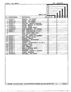 Ice Maker Page 2 Diagram and Parts List for HMG611390  Admiral Refrigerator