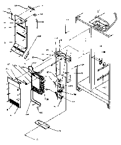 Evaporator And Air Handling Diagram and Parts List for SXD20Q2W-P1162508WW  Amana Refrigerator