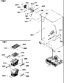 Freezer Shelves And Lights Diagram and Parts List for SRDE528VW-P1320403WW  Amana Refrigerator