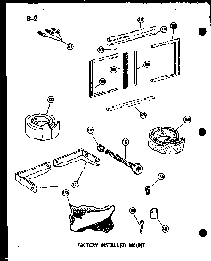 Factory Installed Mount Diagram and Parts List for ES216D-3MR P55417-43R Amana Air Conditioner
