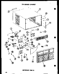 Exterior Parts Diagram and Parts List for 10-2NM P54974-2R Amana Air Conditioner