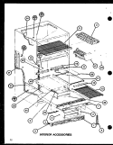 INTERIOR ACCESSORIES Diagram and Parts List for TR18H P7711033W Amana Refrigerator