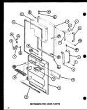REF DOOR PARTS Diagram and Parts List for TMI20SPH P7711031W Amana Refrigerator