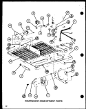 COMPRESSOR COMPARTMENT PARTS Diagram and Parts List for TMI20H P7711031W Amana Refrigerator