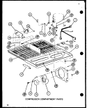 COMPRESSOR COMPARTMENT PARTS Diagram and Parts List for TC22H P7711034W Amana Refrigerator
