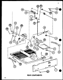 REAR COMPONENTS Diagram and Parts List for TC22H P7711034W Amana Refrigerator