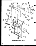 REF DOOR PARTS Diagram and Parts List for TC18H P7711037W Amana Refrigerator