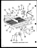 COMPRESSOR COMPARTMENT PARTS Diagram and Parts List for TC18H P7711037W Amana Refrigerator