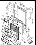 REF DOOR (EBONY) Diagram and Parts List for TZ19QL P1111409W L Amana Refrigerator