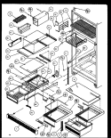 CABINET SHELVING (EBONY) Diagram and Parts List for TZ19QL P1111409W L Amana Refrigerator