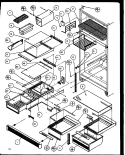 CABINET SHELVING (WHITE Diagram and Parts List for TZ21QL P1111709W L Amana Refrigerator