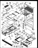 CABINET SHELVING (EBONY) Diagram and Parts List for TZ23QE P1114904W E Amana Refrigerator