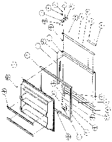 Freezer Door Diagram and Parts List for 86068-P1125513  Amana Refrigerator