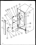 CABINET BACK Diagram and Parts List for TZ19QL P1111409W L Amana Refrigerator
