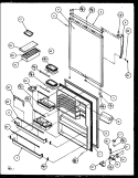 REF DOOR Diagram and Parts List for TZI21RL P1168001W L Amana Refrigerator