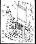 REF DOOR Diagram and Parts List for TZ19RL P1158501W L Amana Refrigerator