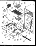 CABINET SHELVING Diagram and Parts List for TZI21RL P1168001W L Amana Refrigerator