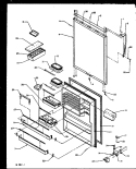 REF DOOR Diagram and Parts List for TSI18R2L P1182102W L Amana Refrigerator