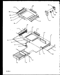 CABINET SHELVING Diagram and Parts List for TX19R2L P1158506W L Amana Refrigerator